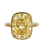 Sterling Silver Elongated Cushion Light Yellow CZ Cocktail Ring