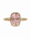 Sterling Silver Mini Pink Sapphire Cushion Ring