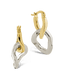 Trudy Dualtone Chainlink Drop Hoops