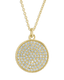 Pave CZ Circle Pendant