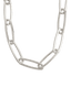 Sterling Silver Large Elongated Paperclip Chain Necklace
