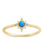 Sterling Silver Blue Opal Sparkle Ring