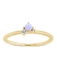 Sterling Silver Pink Opal Trio Ring