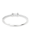 Sterling Silver Thin Clear CZ Stacking Birthstone Ring
