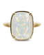 Sterling Silver Elongated Cushion Opal Cocktail Ring