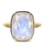 Sterling Silver Elongated Cushion Moonstone Cocktail Ring