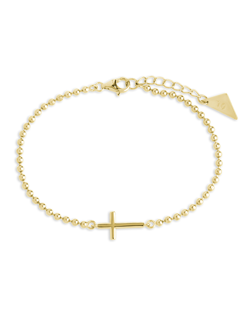 Sterling Silver Kelsey Beaded Cross Bracelet Main image