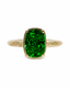 Sterling Silver Mini Emerald Elongated Cushion Ring