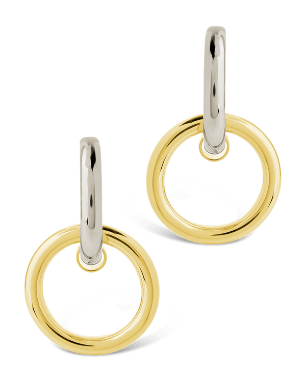 Jemma Two-Tone Double Circle Earrings