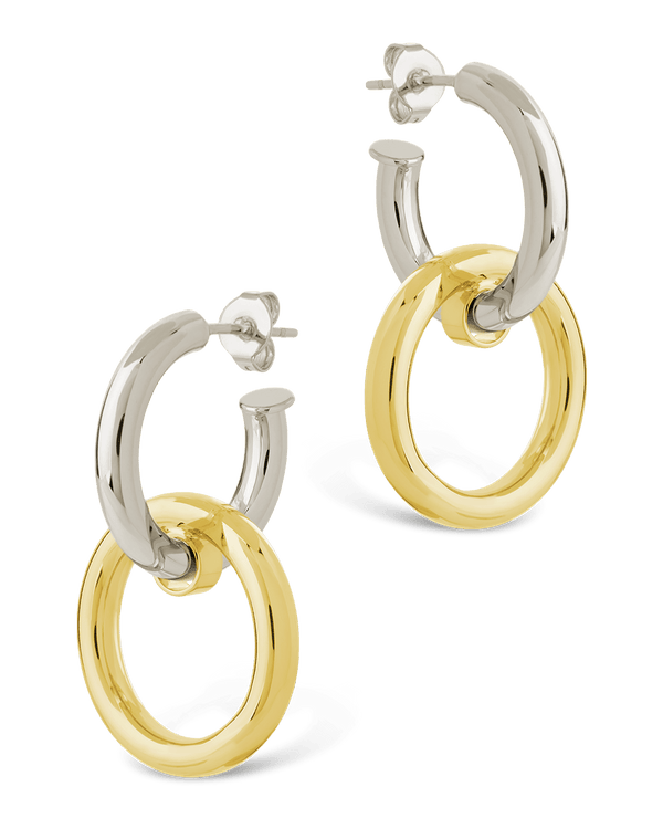 Jemma Two-Tone Double Circle Earrings