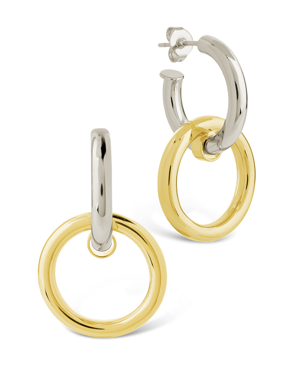 Jemma Two-Tone Double Circle Earrings Main image