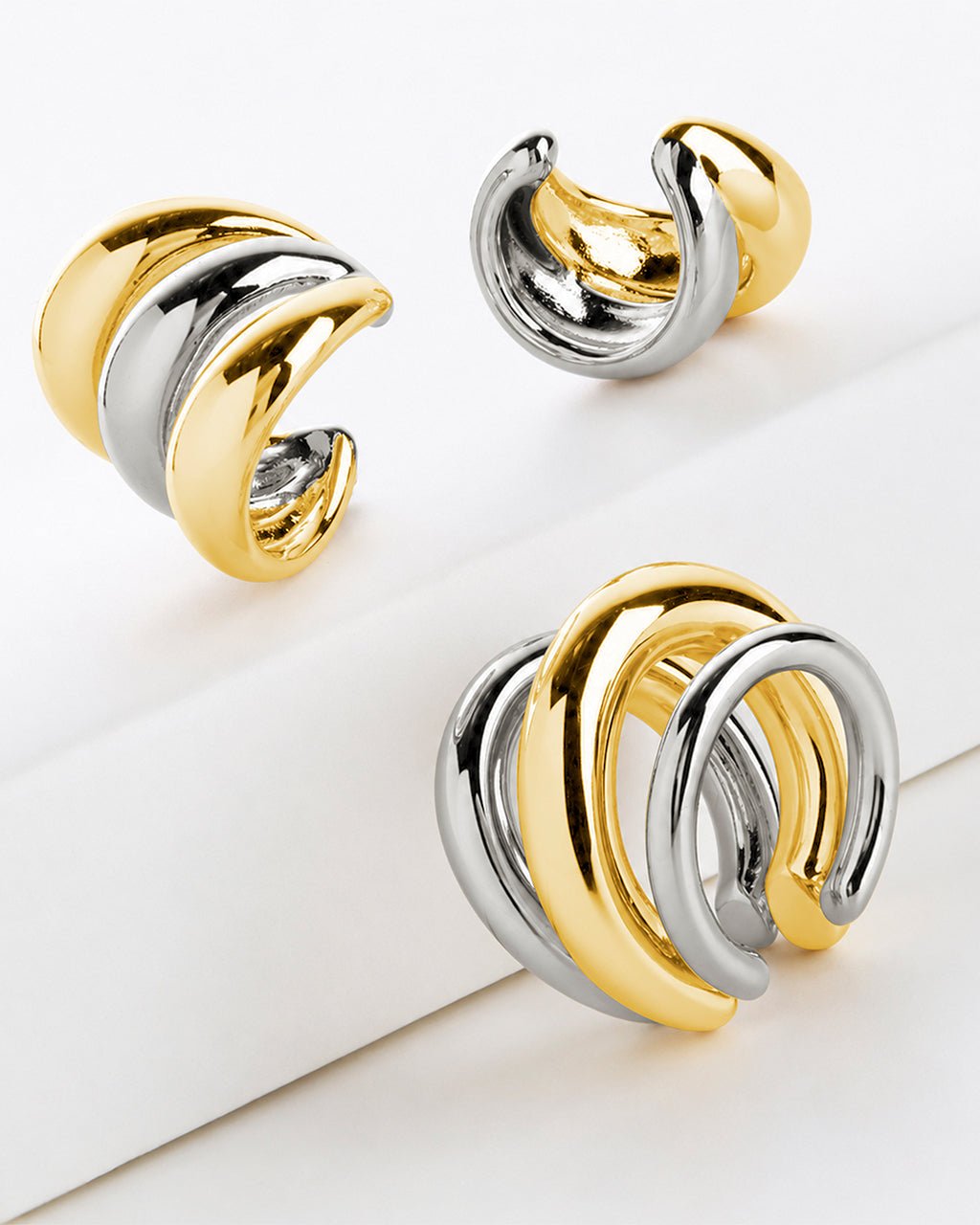 Johanna Two-Tone Interlocking Ear Cuff Set Main image