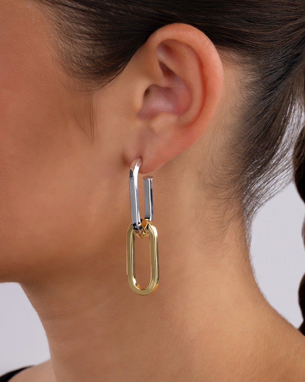 Doreen Mixed Metal Oval Drops Secondary image