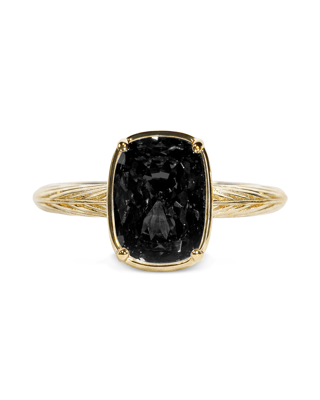 Sterling Silver Mini Black Elongated Cushion Ring Main image