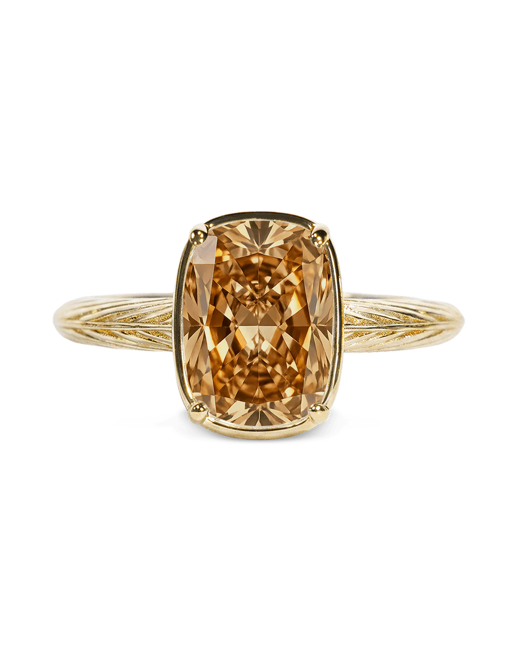 Sterling Silver Mini Champagne Elongated Cushion Ring Main image