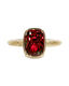 Sterling Silver Mini Garnet Elongated Cushion Ring