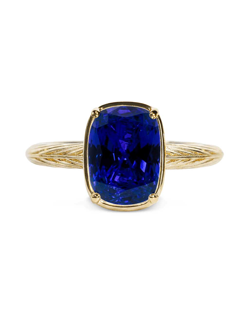 Sterling Silver Mini Sapphire Cushion Ring Main image
