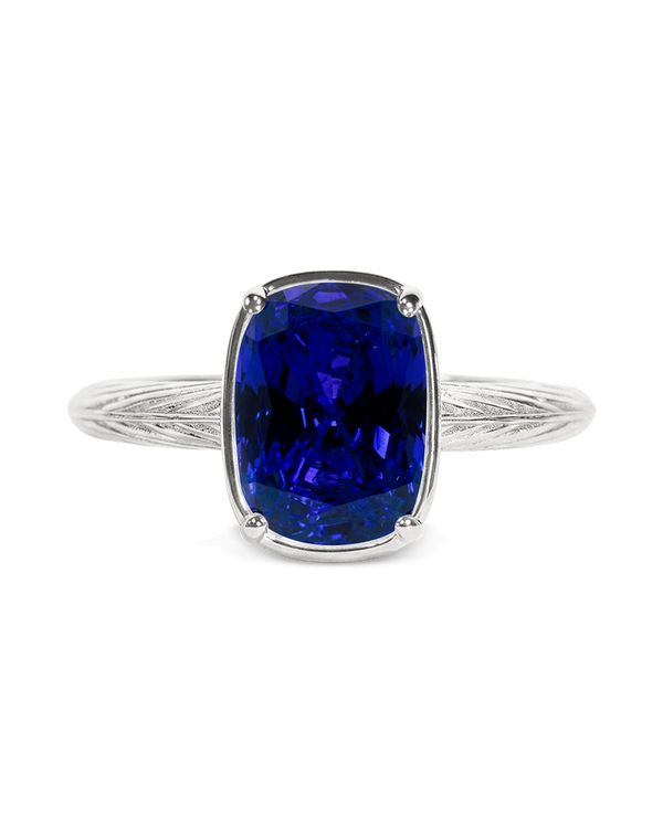 Sterling Silver Mini Sapphire Cushion Ring