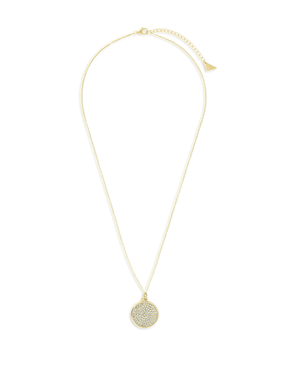 Pave CZ Circle Pendant