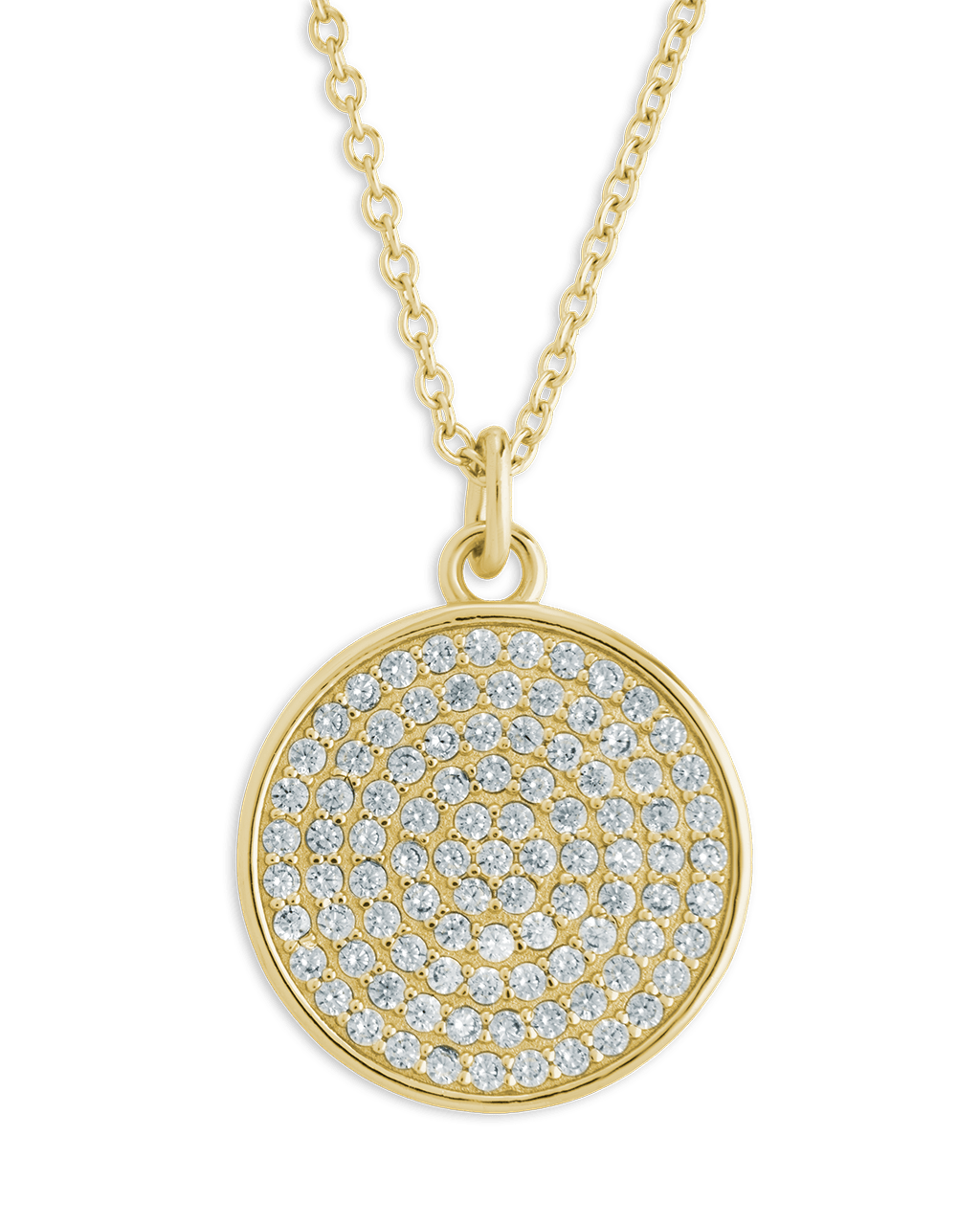 Pave CZ Circle Pendant Main image