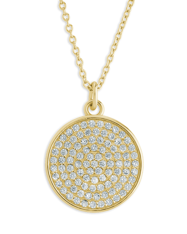 Pave CZ Circle Pendant