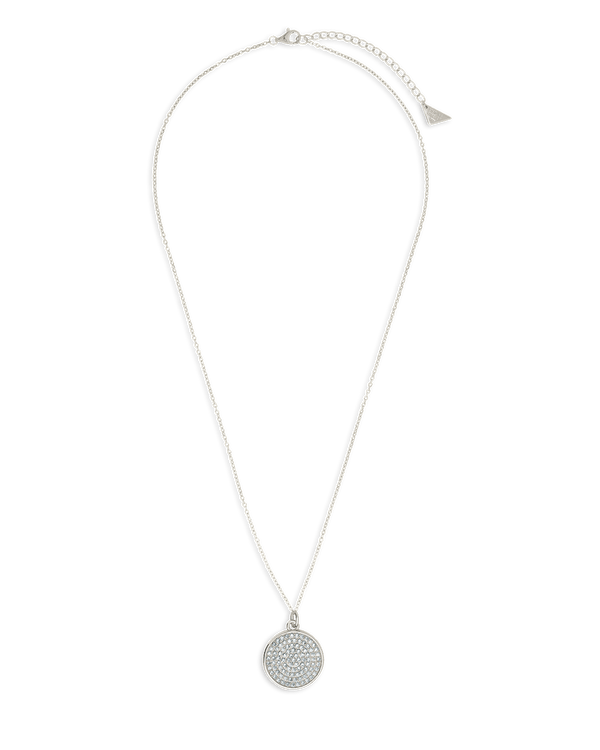 Pave CZ Circle Pendant