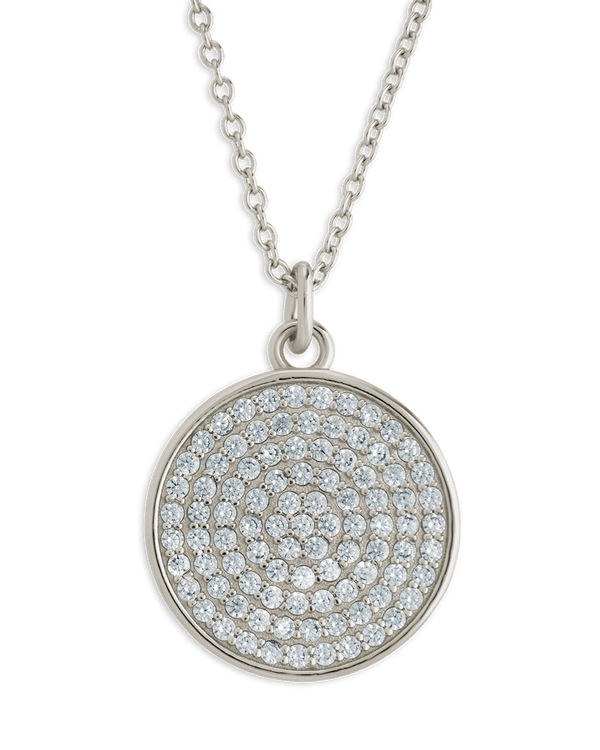 Pave CZ Circle Pendant