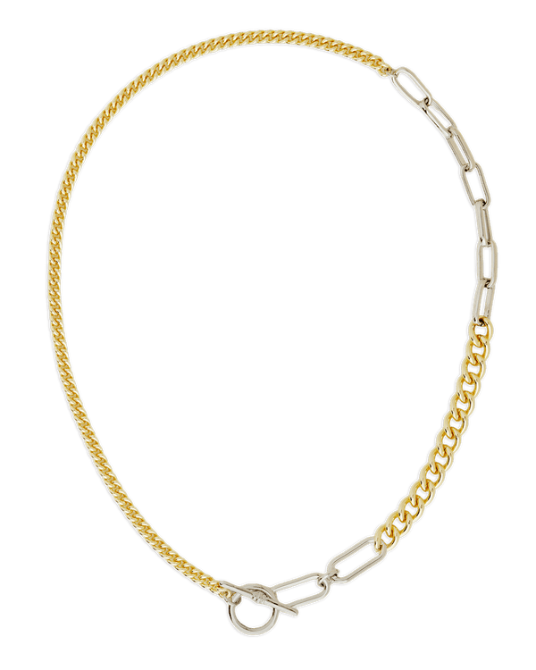 Suzanne Mixed Link Dual Tone Chain Necklace