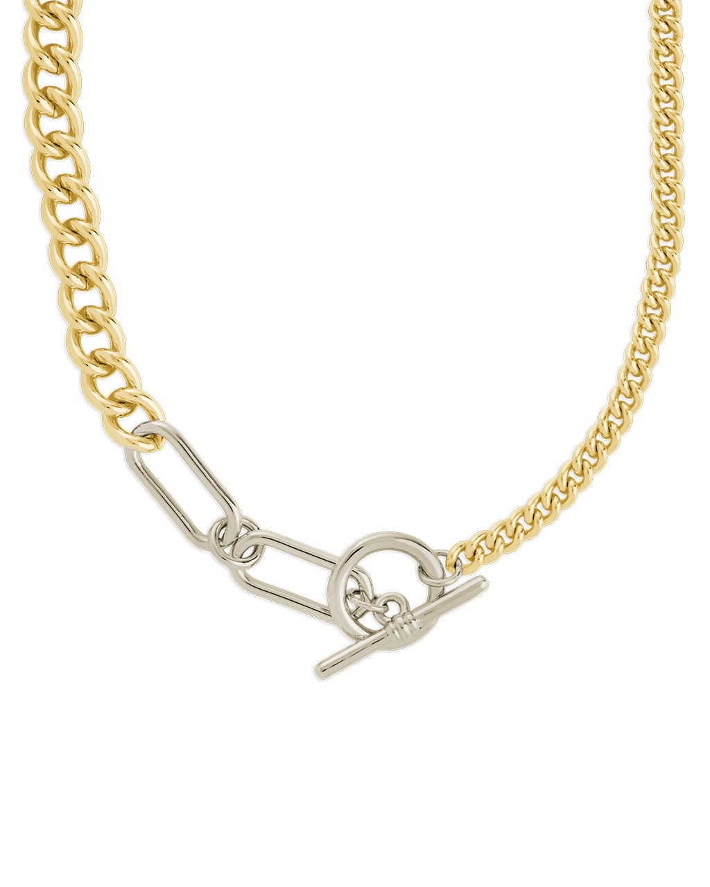 Suzanne Mixed Link Dual Tone Chain Necklace Main image