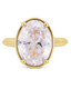 Sterling Silver Oval Cut CZ Cocktail Ring