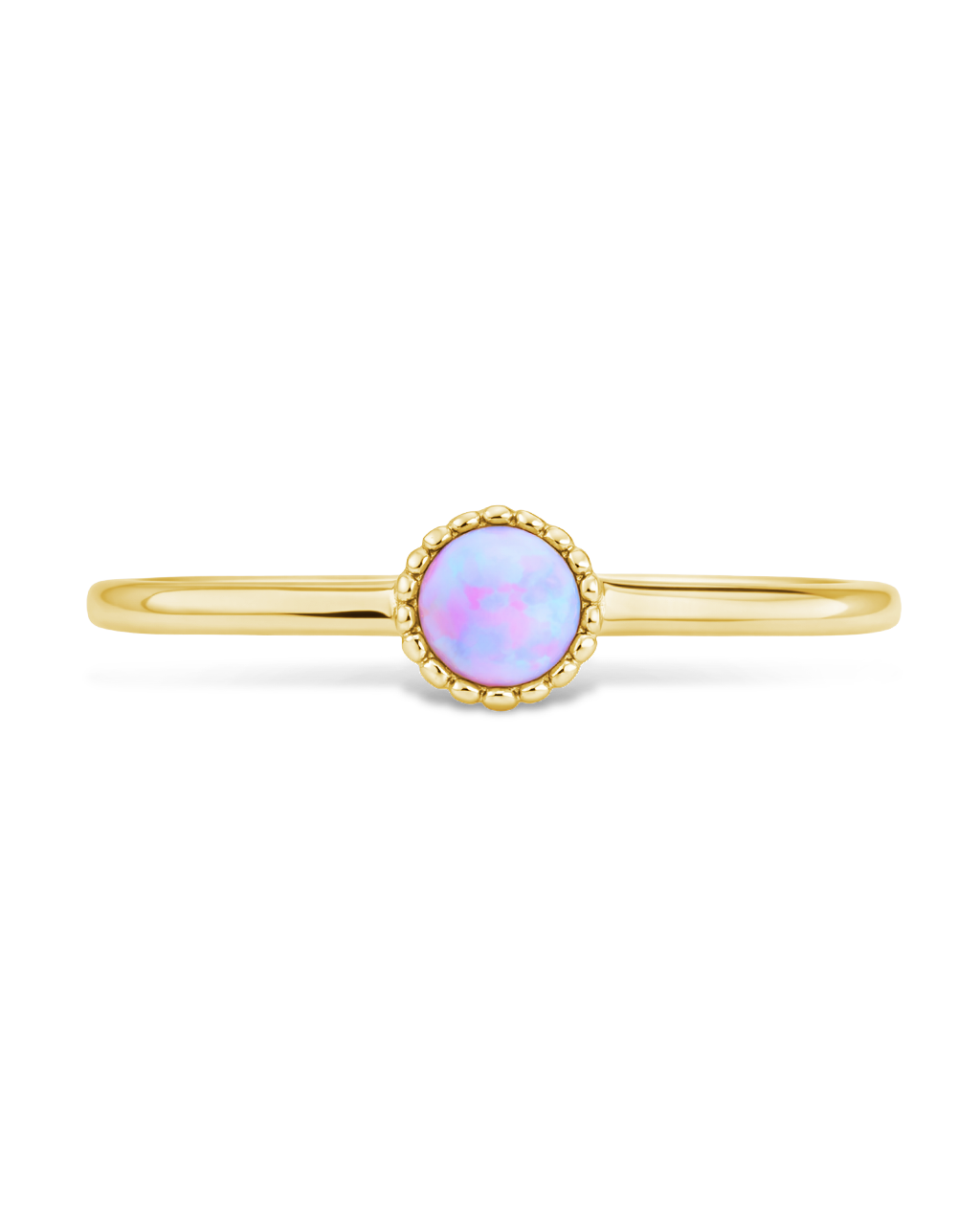 Sterling Silver Blue Opal Solitaire Ring Main image