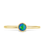 Sterling Silver Green Opal Solitaire Ring