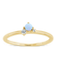Sterling Silver Blue Opal Trio Ring