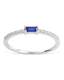 Sterling Silver Thin Tanzanite CZ Stacking Birthstone Ring