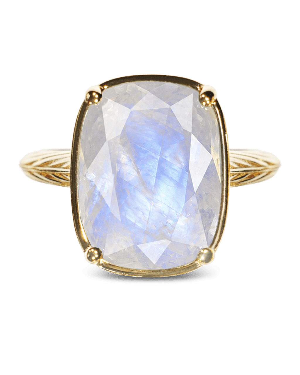 Sterling Silver Elongated Cushion Moonstone Cocktail Ring Main image