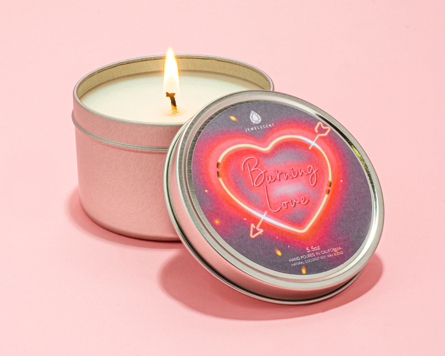 Burning Love 5.5oz Tin Jewelry Candle Secondary image
