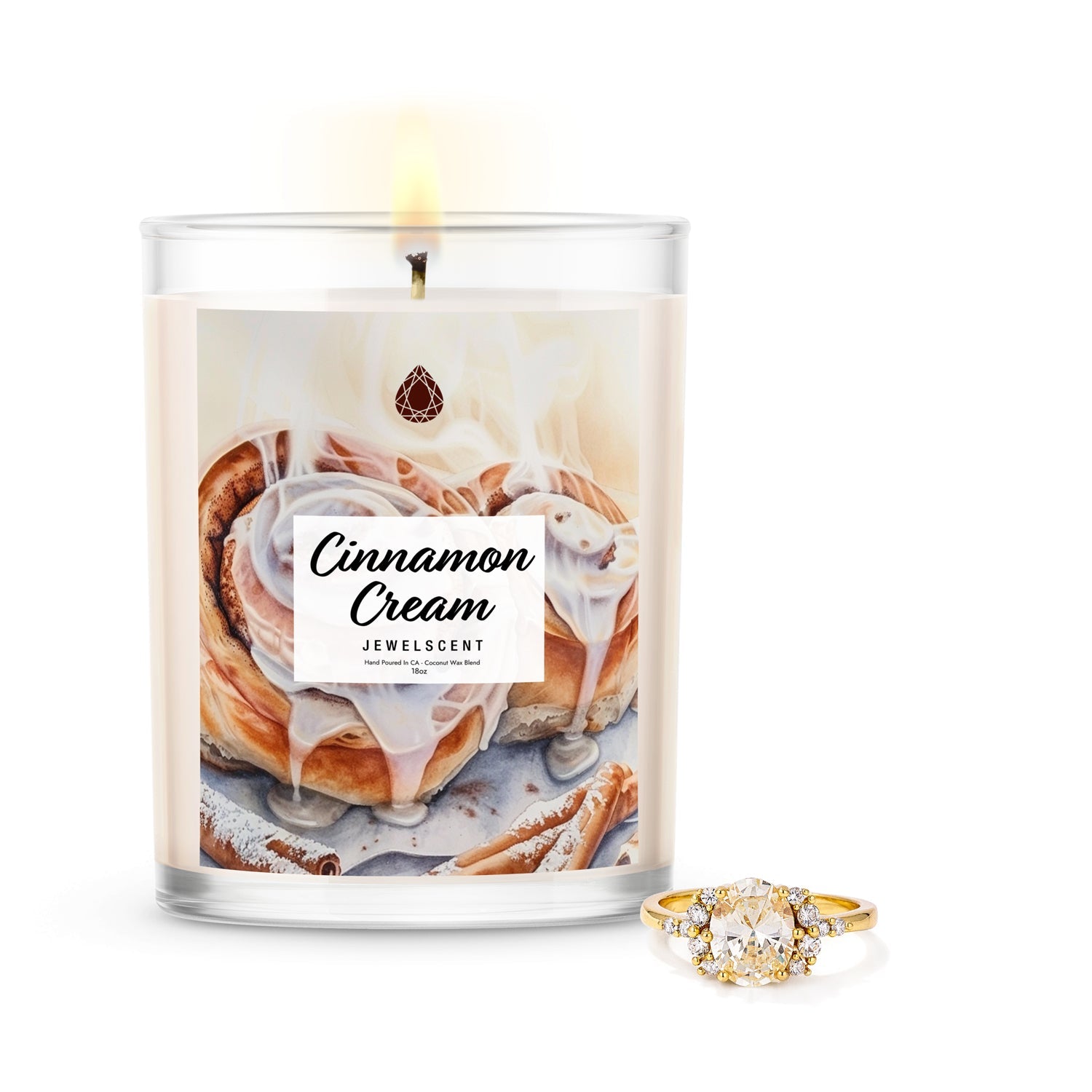 Cinnamon Cream 18oz Mystery Jewelry Candle Secondary image