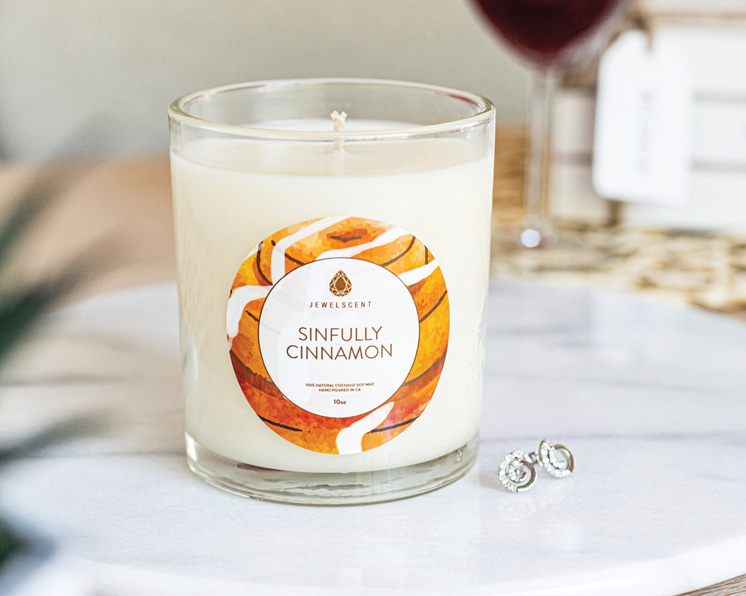 Sinfully Cinnamon 10oz Mystery Jewelry Candle Secondary image
