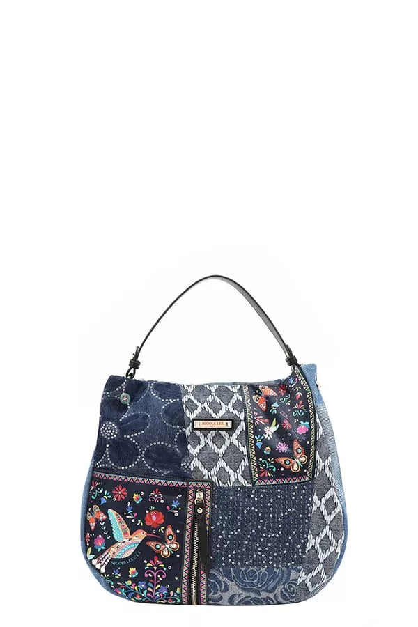 Nicole Lee USA Bosque De Amor Denim Hobo Bag Secondary image
