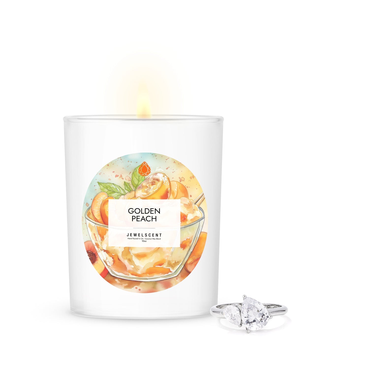 Golden Peach 10oz Mystery Jewelry  Candle Main image