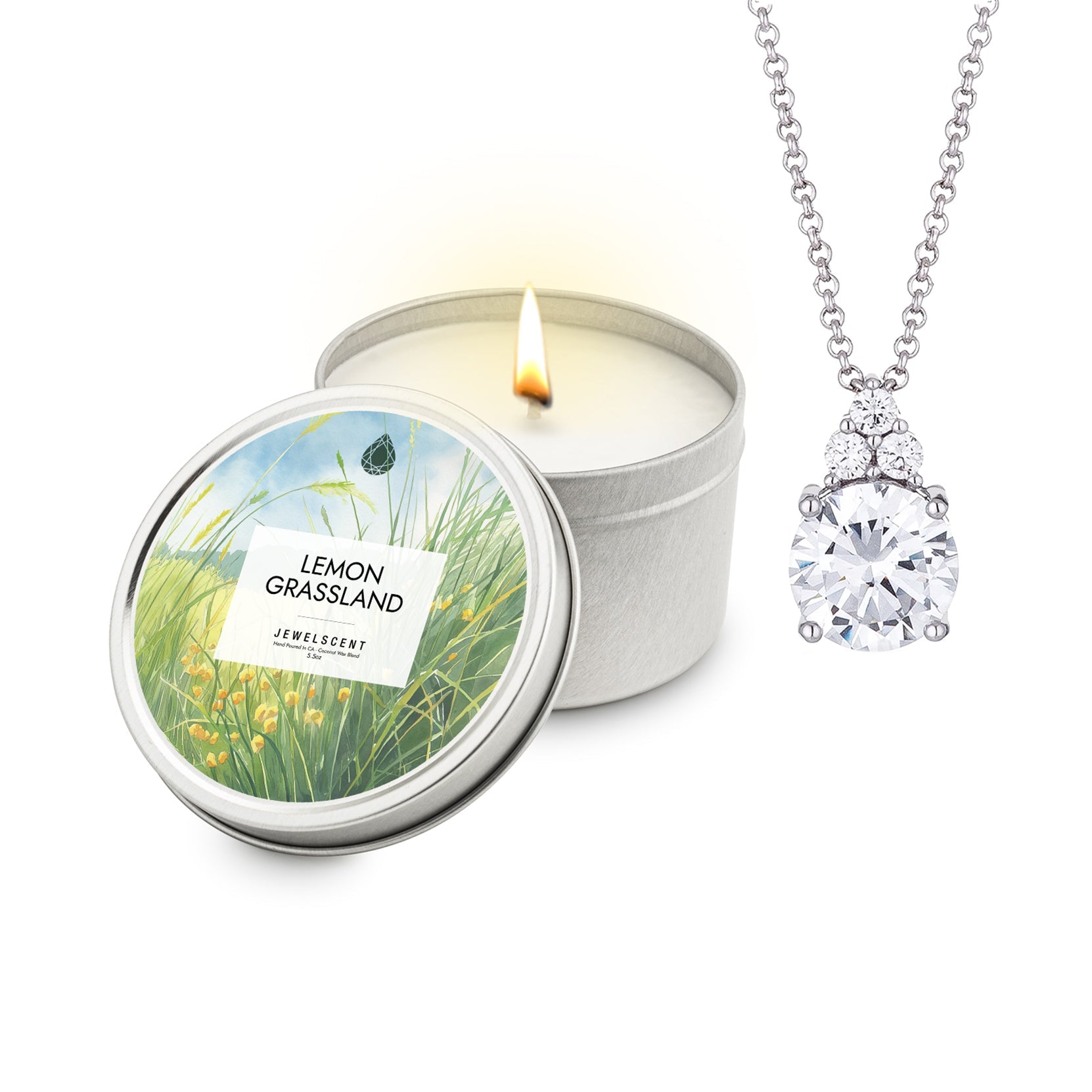 Lemon Grassland 5.5oz Tin Jewelry Candle Main image
