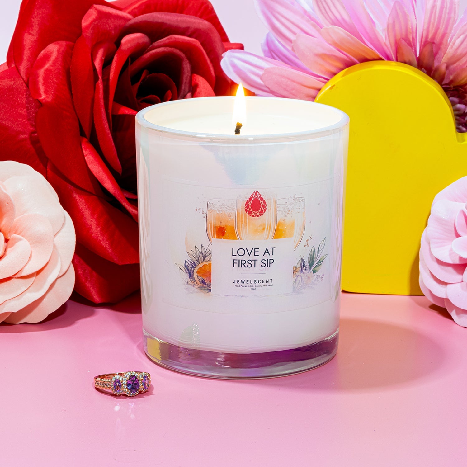 Love At First Sip 10oz Mystery Jewelry Candle Secondary image