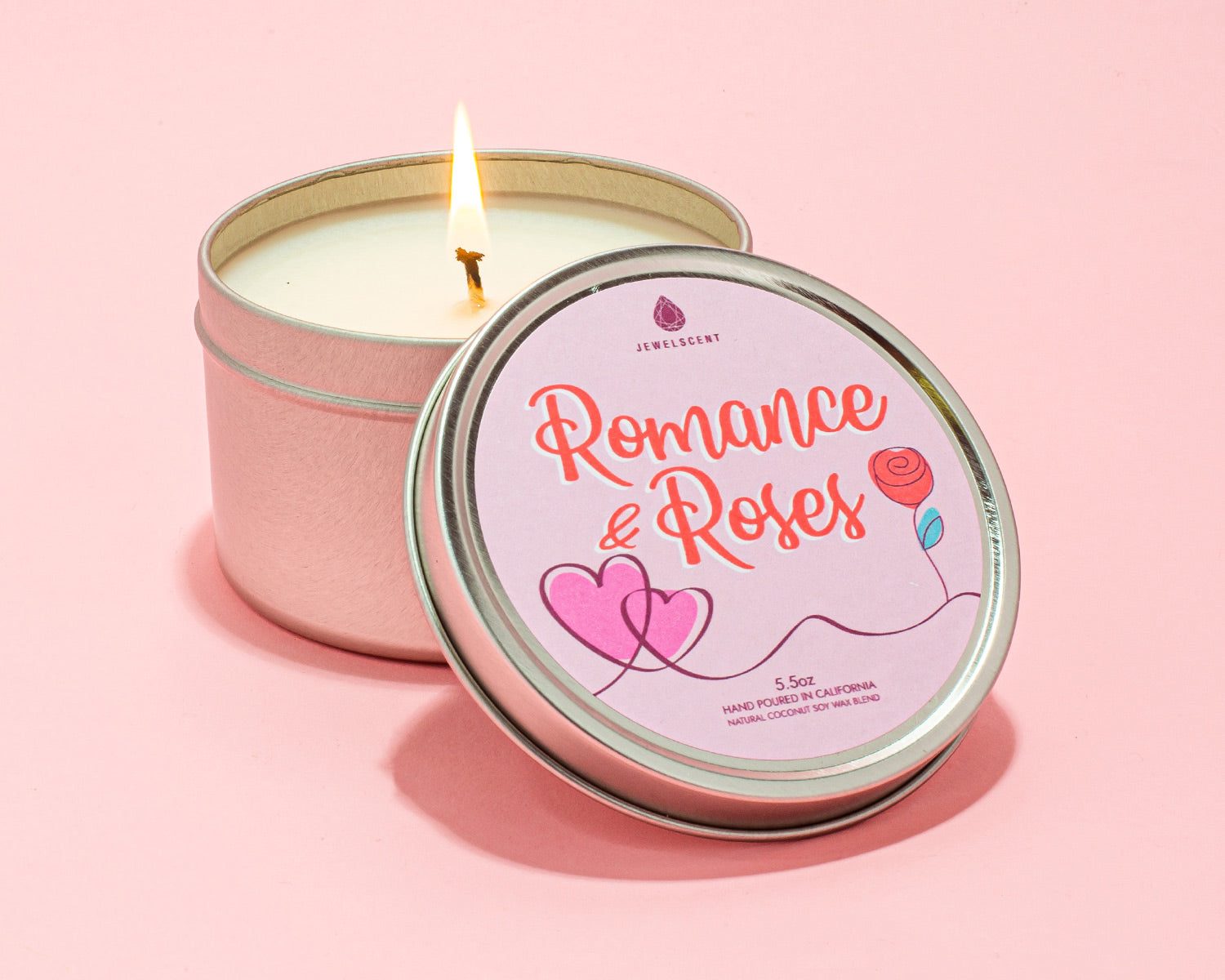 Romance & Roses 5.5oz Tin Jewelry Candle Secondary image