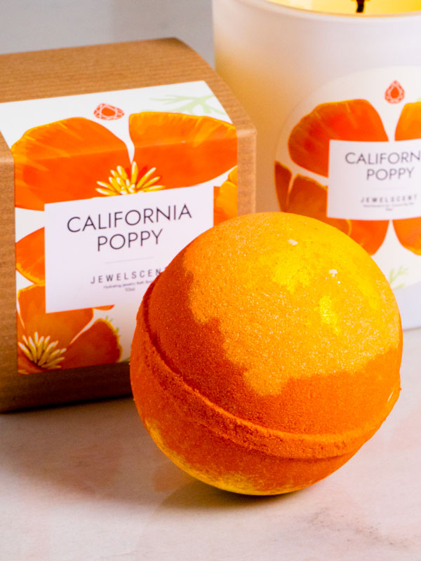 California Poppy 10oz Mystery Jewelry Bath Bomb Secondary image