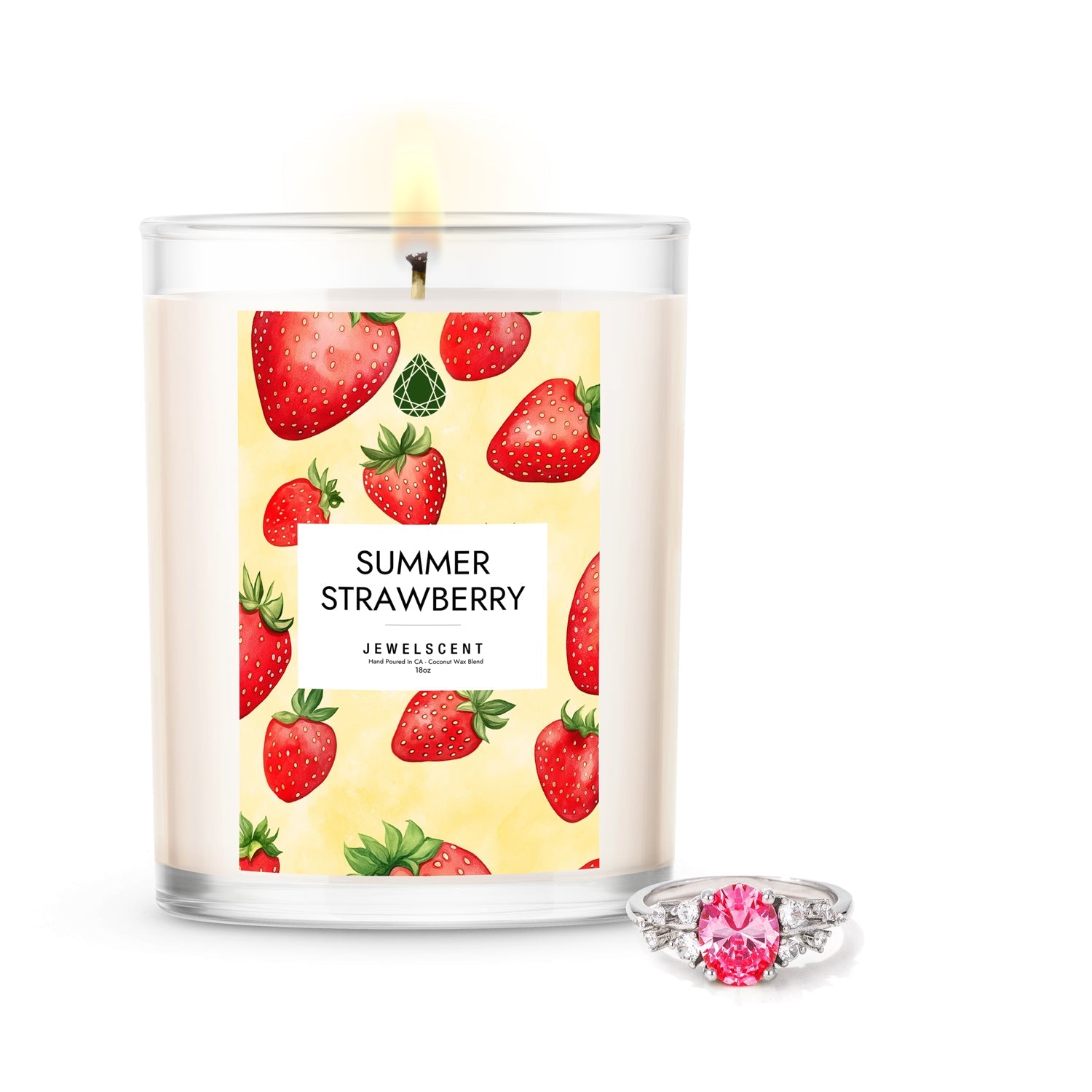 Summer Strawberry 18oz Mystery Jewelry Candle Main image