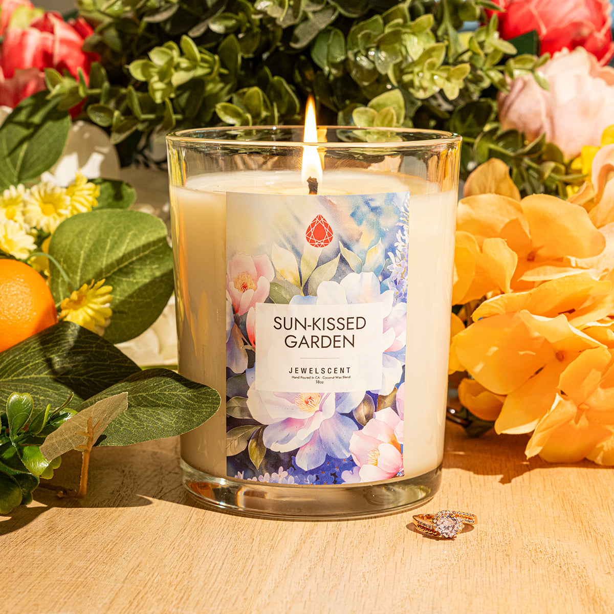 Sun-Kissed Garden 18oz Mystery Jewelry Candle Secondary image